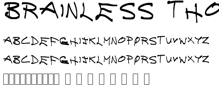 Brainless Thoughts Compact font